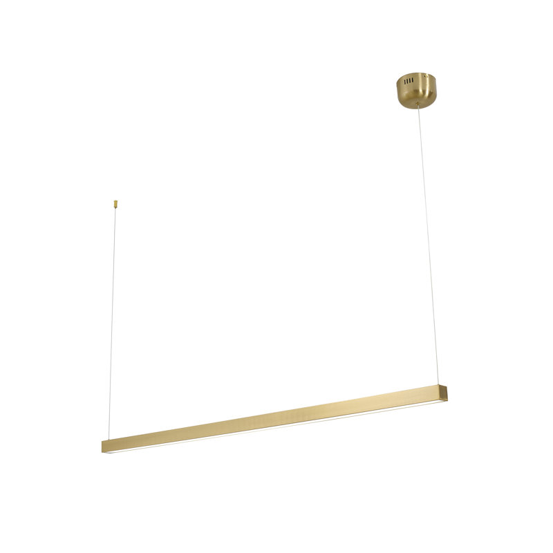 Lustre linéaire moderne à 1 lumière DEL , Laiton