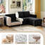 Canapé rembourré 78 po avec repose-pieds-517032256