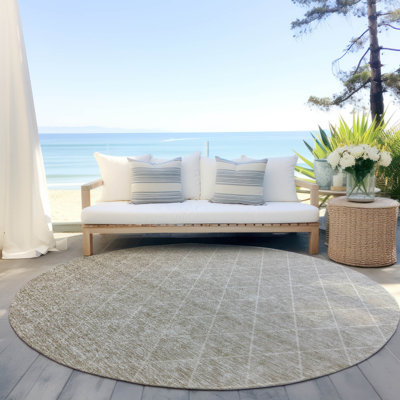 Soleya Brown Washable Indoor-Outdoor Rug - 