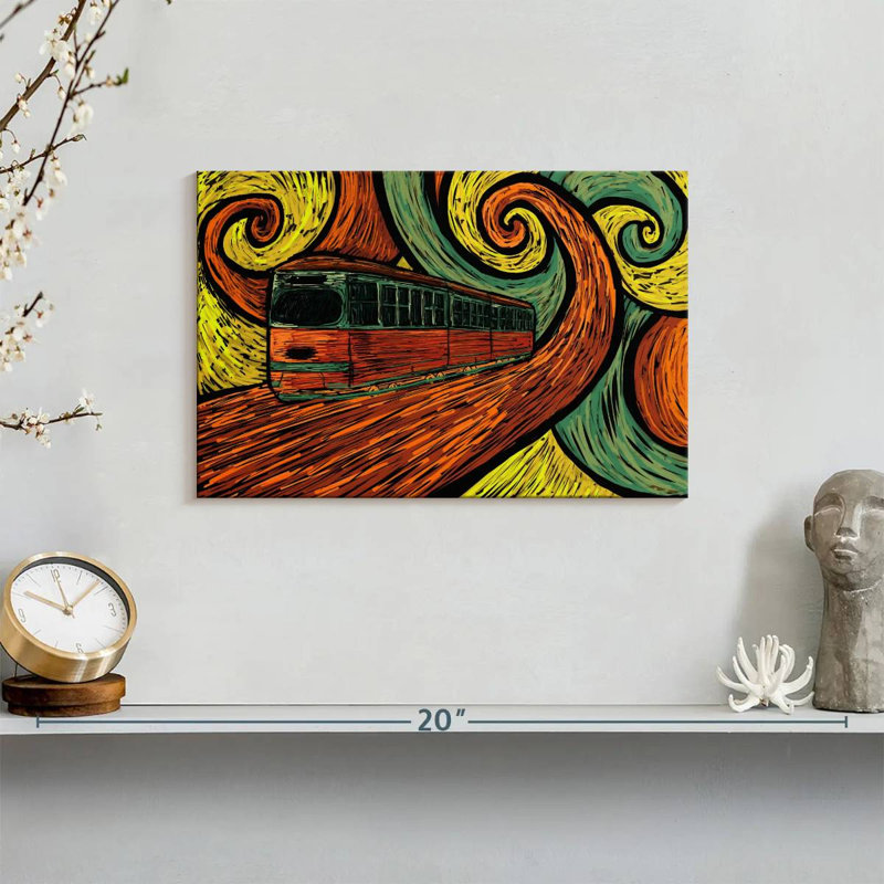 Abstract Tram Journey, 8" H x 12" W