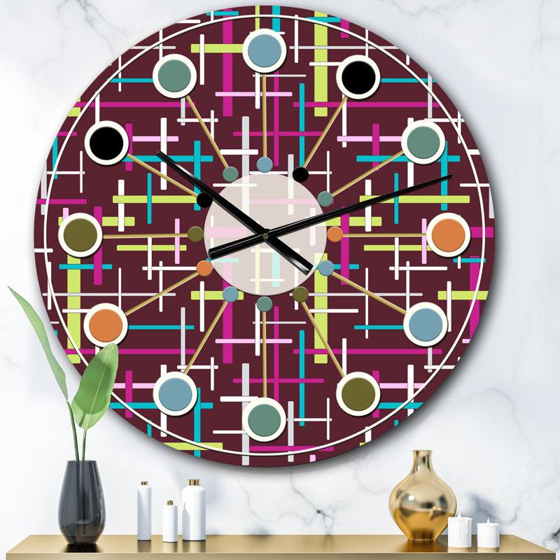 Horloge murale rétro Mid-Century, Petit