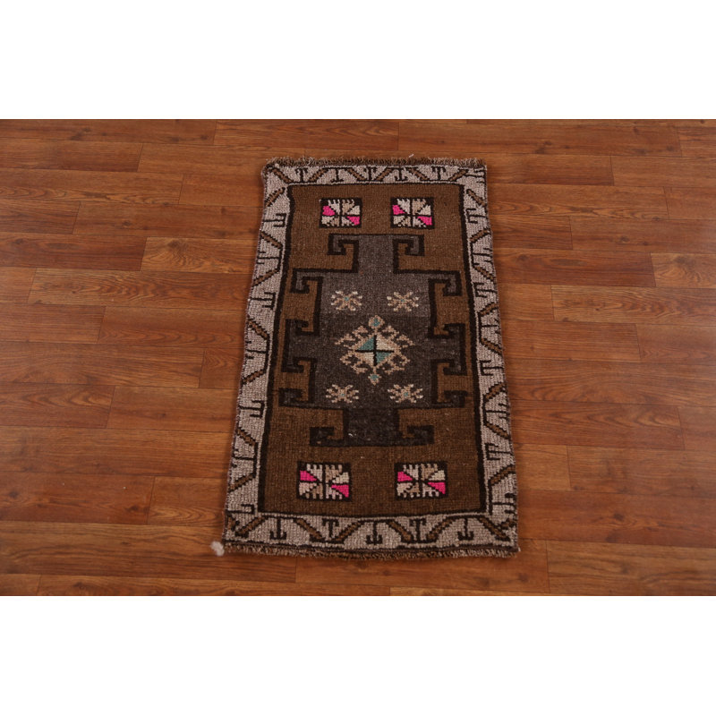 Tapis turc brun en laine Anatolian