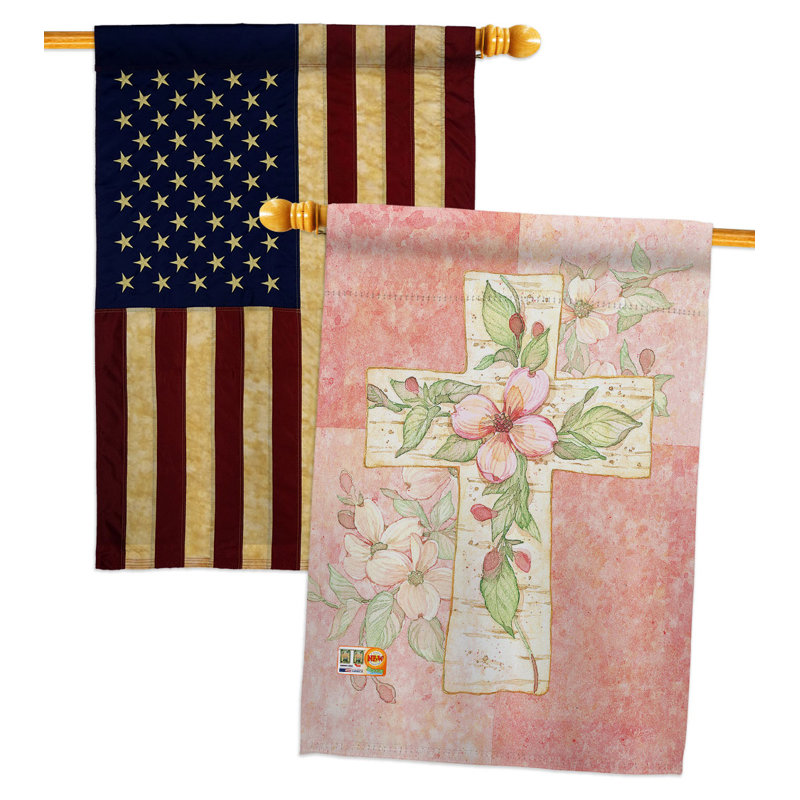 Drapeau de maison en croix 40 po x 28 po