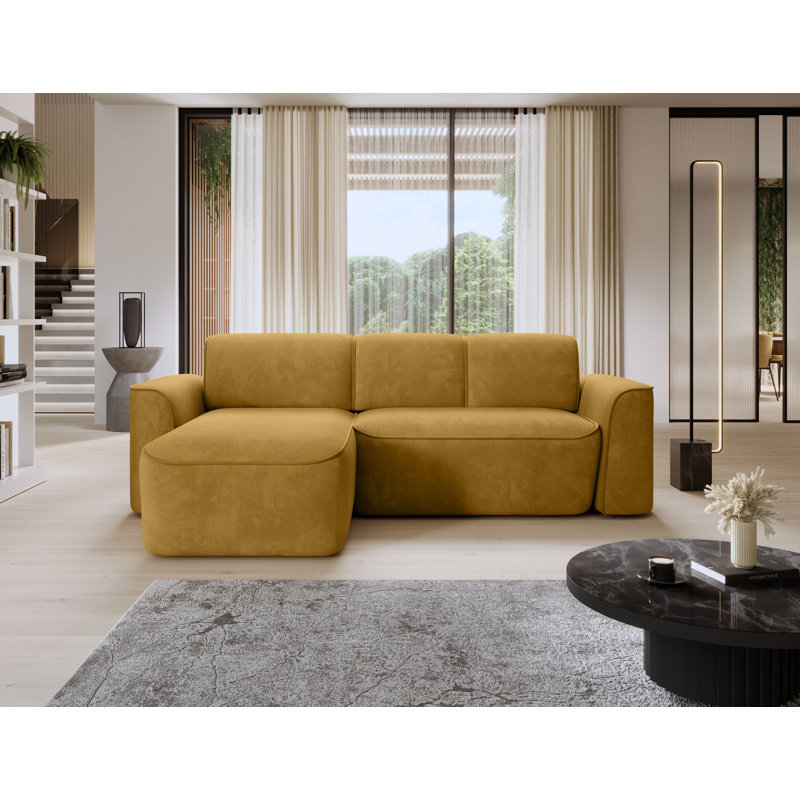 Bartle 4 Seater Corner Sofa , Left Hand Facing, Yellow