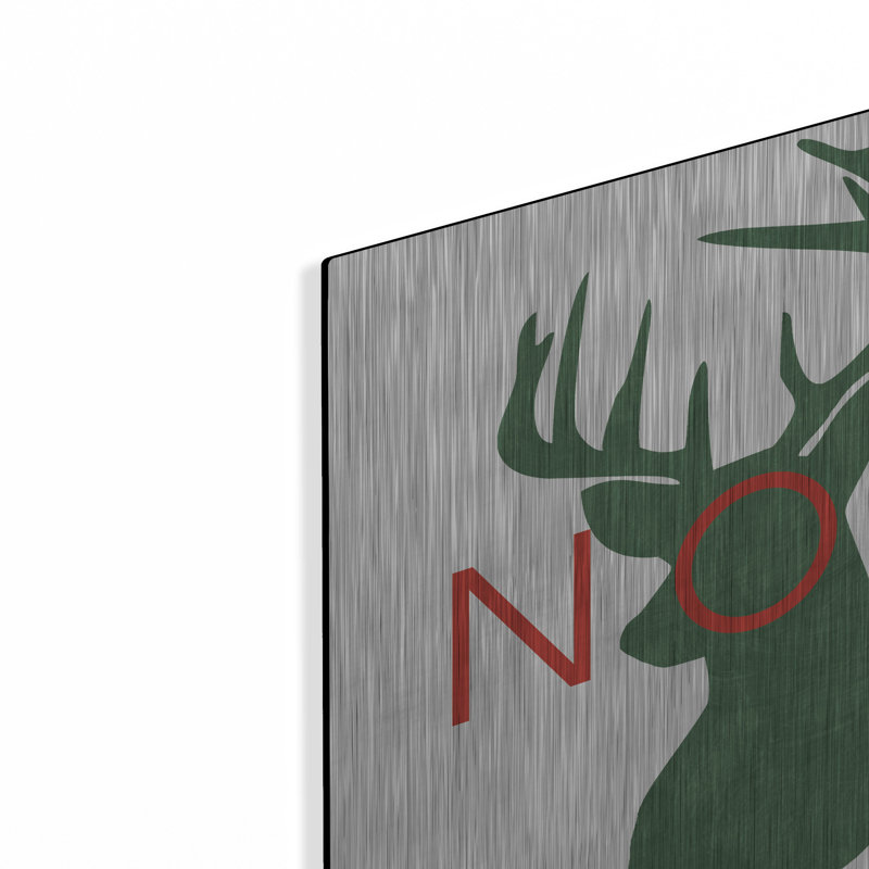 «Deer Head» par Erin Clark, art mural en métal, H 12 po x l 12 po