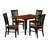 3 Piece Modern Dining Table Set Contains a Rectangle Wooden Table with Dropleaf and 2 Kitchen Dining Chairs, Black & Cherry-1522526229-1517209534-1522526235
