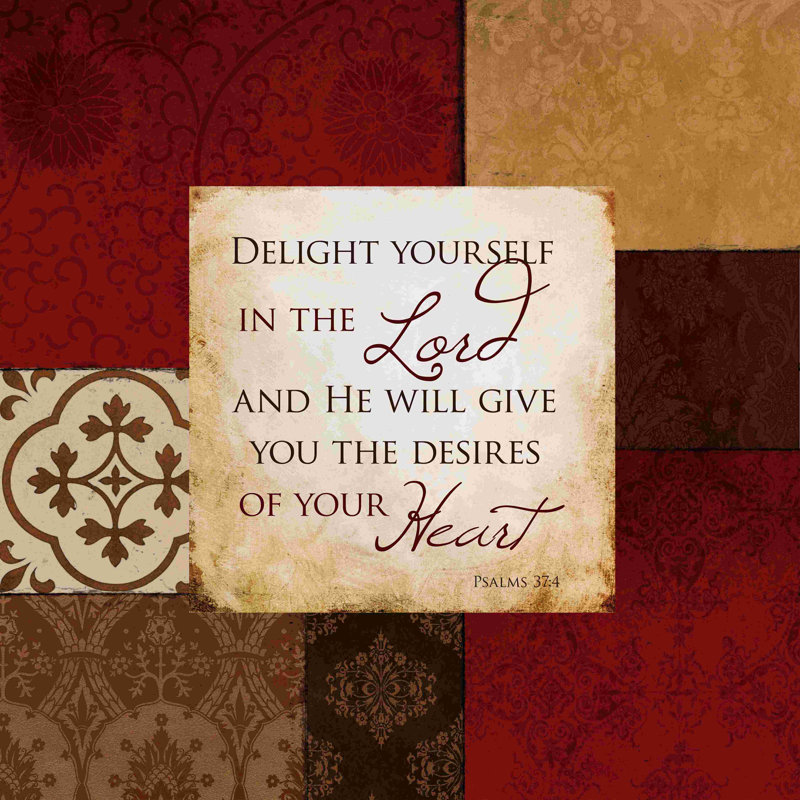 «Delight in the Lord», reproduction sur toile tendue, H 12 po x l 12 po