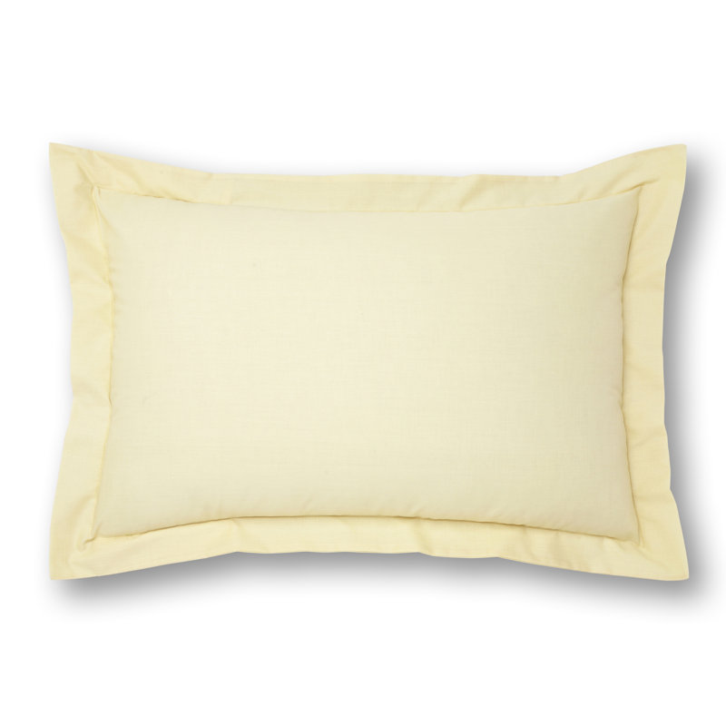 Margret Cotton Blend Standard Pillow Case, Lemon