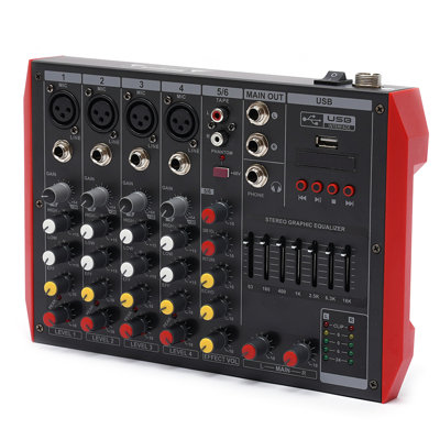 Table de mixage audio 6 canaux Bluetooth