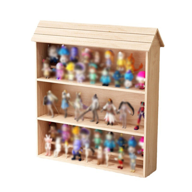 Porte-figurine en bois à 3 niveaux