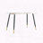 Modern Rectangular Sintered Stone Dining Table with Gold-Plated Legs
