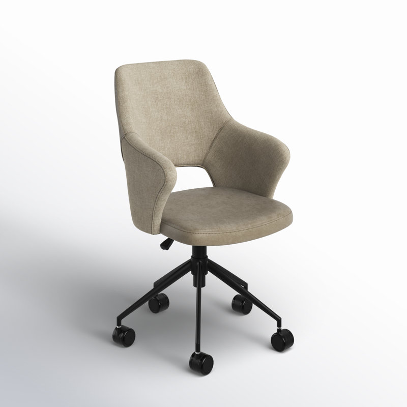 Celena Task Chair, Gray Faux Leather