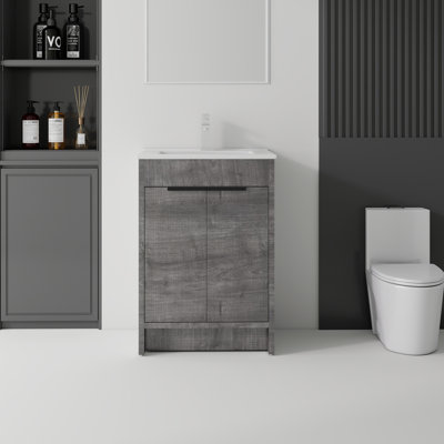 Meuble-lavabo autoportant avec lavabo