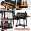 Royal Gourmet 28-inch Heavy Duty Charcoal Grill With Offset Smoker And Wooden Side Shelf, Black