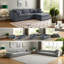 Canapés modulaires de confort moderne, chenille gris foncé, parfaits pour le salon
