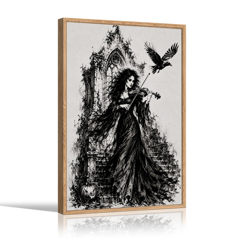Art mural noir et blanc sur toile, H 48 po x l 36 po
