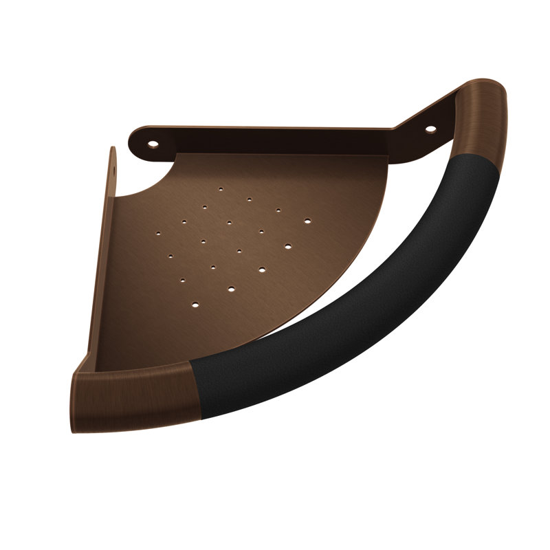 Ergo CornerBar Ergonomic Soft Grip 32mm Diameter ADA Compliant 300 lb Weight Capacity with Shelf, Oil Rubbed Bronze