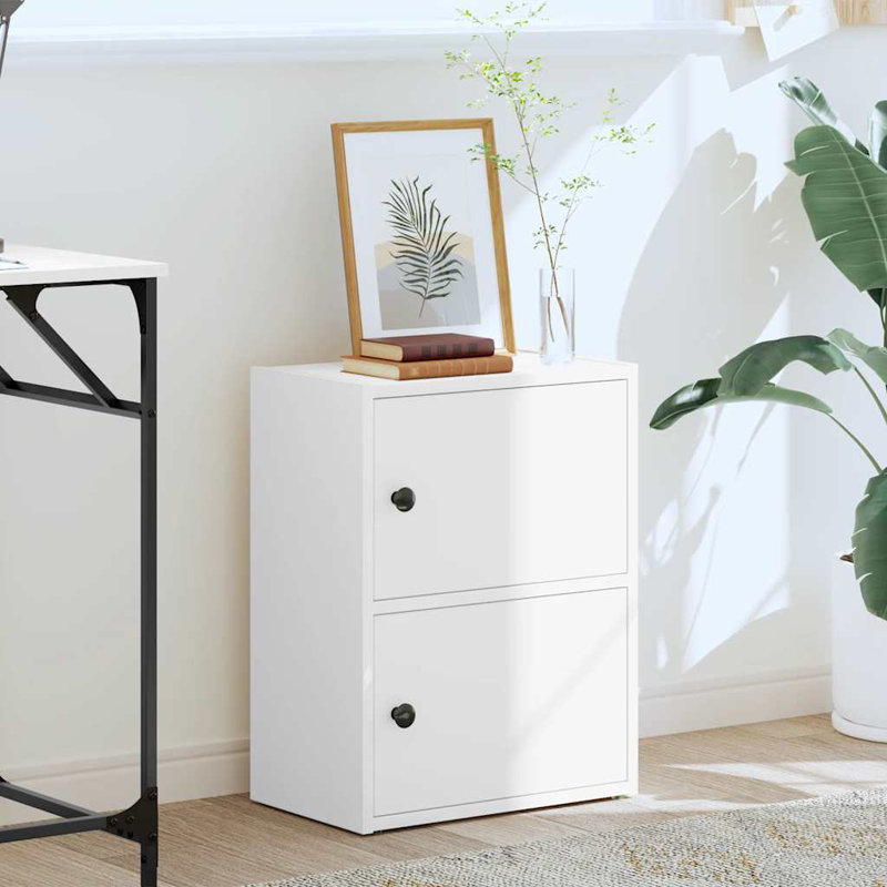 Shanetra 40cm W Bookcase, (4 Shelves) 102cmH x 40cmW x 24cmD, White