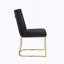 Chaise de salle à manger, ensemble de 2 chaises d'appoint rembourrées en velours-1416575651