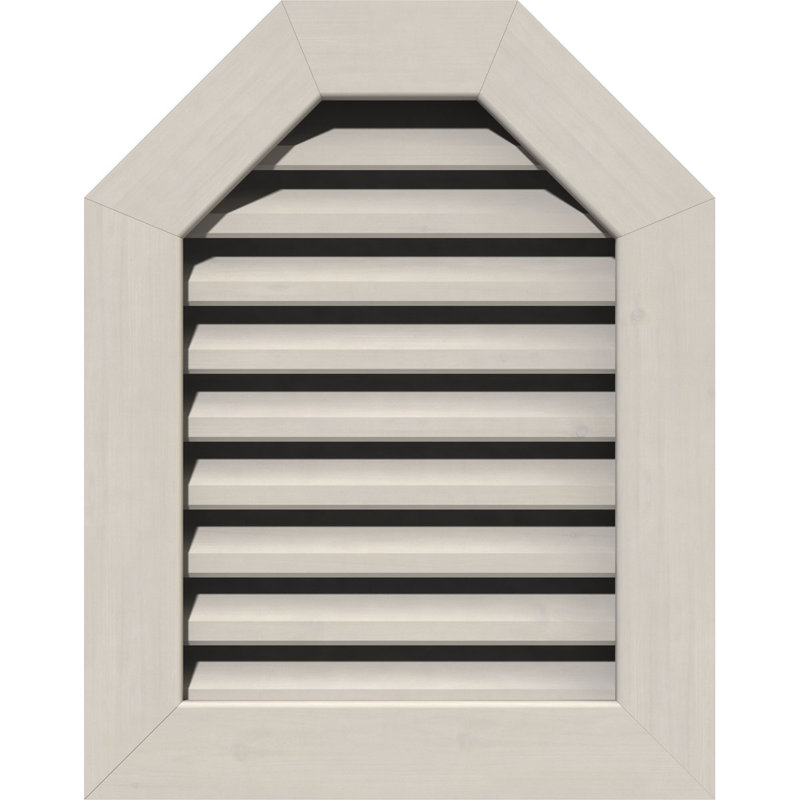 Ekena Millwork Wood Wall Vent Cover, 37" H x 23" W (RO: 32" H x 18" W), Primed Western Red Cedar (Smooth)