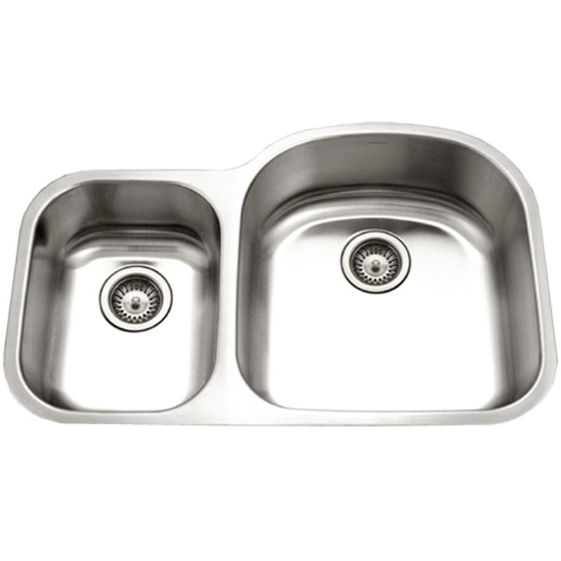 Évier de cuisine à double cuve gauche encastrable en acier inoxydable 70/30 Houzer 32 po Houzer - STC-2200SL-1
