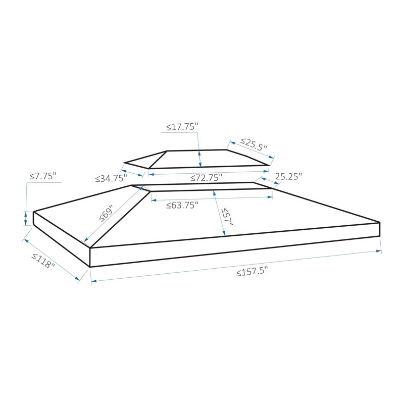 Toit de remplacement pour abri de jardin