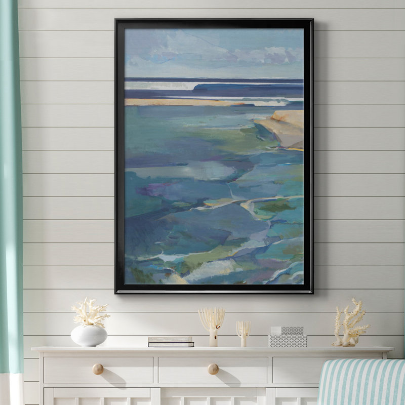 Breakwater - Reproduction de photo sur toile, H 26,5 po x l 36,5 po x P 1,5 po, Noir
