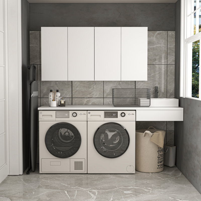 Modular Wall Cabinet With Adjustable Shelf - Multi-purpose Storage For Bathroom, Laundry, Or Kitchen, Natural