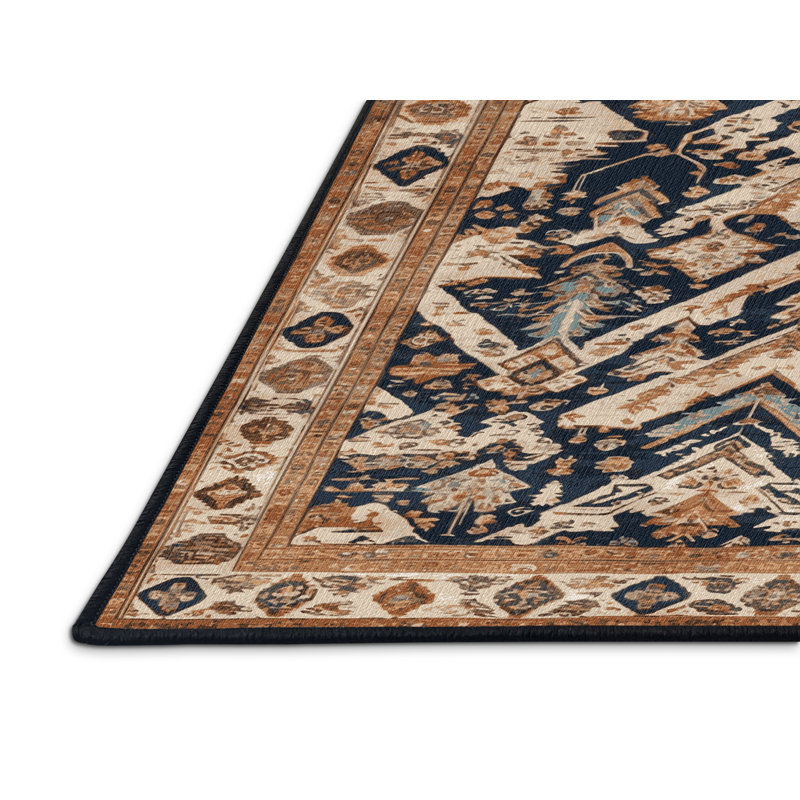Tapis brun lavable à la machine, Rectangulaire 8 pi x 10 pi