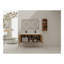 Meuble-lavabo mural avec lavabo double et support de rangement, portes à fermeture douce, armoire combinée (-emballage)-1875640471