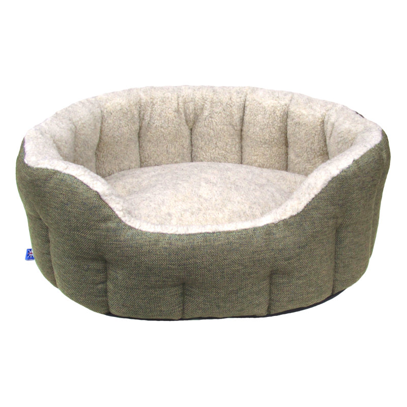 Finnley Suede Pet Bed, 22cm H x 61cm W x 51cm  D, Light Grey