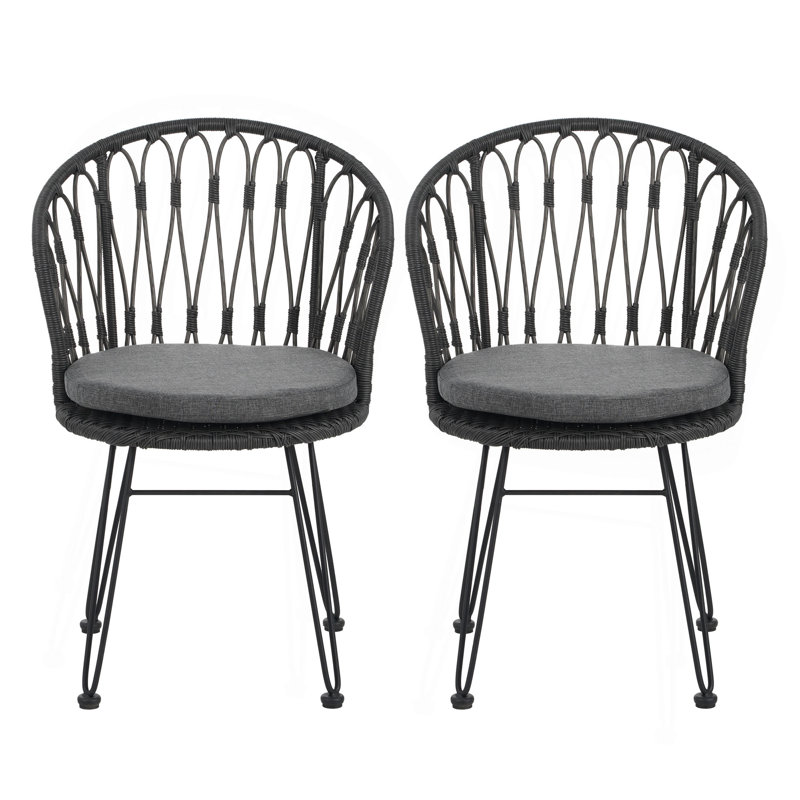 Ensemble de chaises polyvalentes de style industriel avec résistance aux intempéries