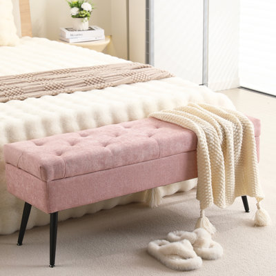 Banc de rangement en lin Honoka