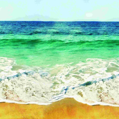 Vagues de plage peintes