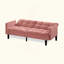 Velvet Futon Couch-1275044734