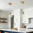 Transitional Pendant Light Seeded Glass Shade Adjustable Cord