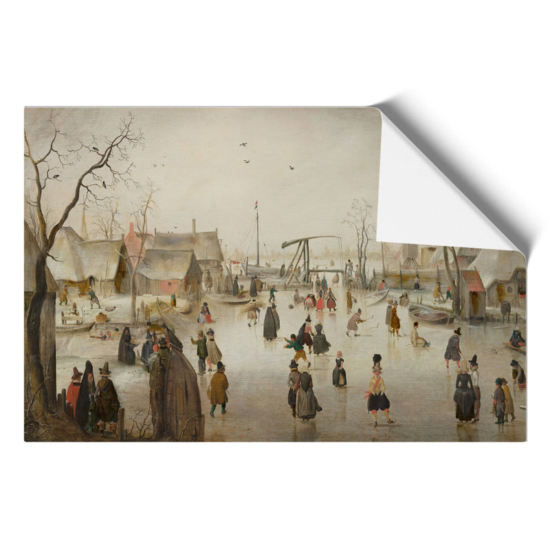 Winter Scene on the Ice by Hendrick Avercamp - Frameless Print, 42cm H x 59cm W x 0.1cm D