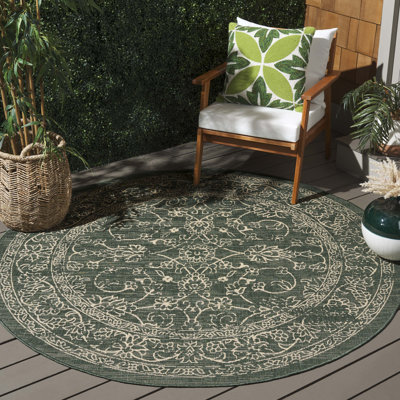 Inola Oriental Machine Woven Stain Resistant Indoor/Outdoor Area Rug 