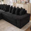 Canapé-lit 109,4 po convertible noir, lit de nuage pliable, sans assemblage, peu encombrant-489058553