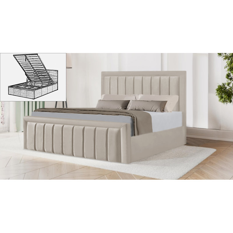 Belmiro Storage Bed, Cream, Single (3')