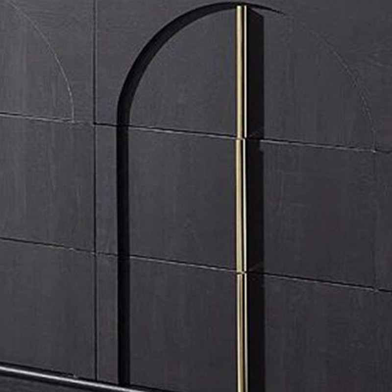 Armoire latérale de style Mid-Century, H 31,5 po x l 70,86 po x P 15,75 po, Noir