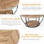 Table basse ronde, table d'appoint en bois à 2 niveaux avec tablette de rangement ouverte-1628645093