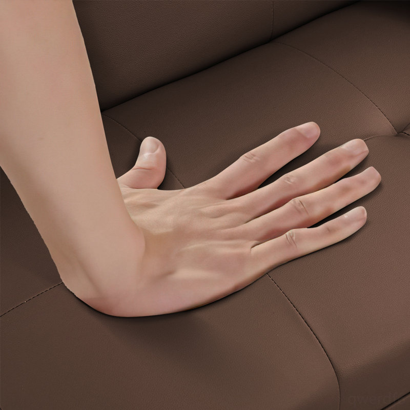 Pader Twin 66.1'' Upholstered Futon, Brown Polypropylene / Olefin