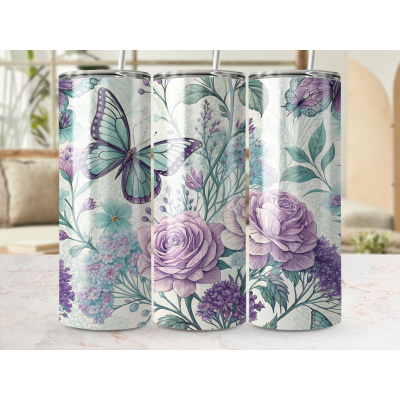 Choose Handmade Tumblers 591ml Vacuum Insulated Stainless Steel (18/8) Travel Tumbler with Straw