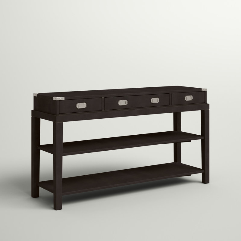 Faciane 3 - Drawer End Table, Dark Espresso Brown