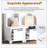 Elegant Free Standing Hall Tree Set of 2, Multifunctional 3-IN-1 Entryway Coat Rack with  Retro Handles, Seating Bench with Storage Drawers for Hallway, Living Room, , 31.4"W*70.8"H-1815946823