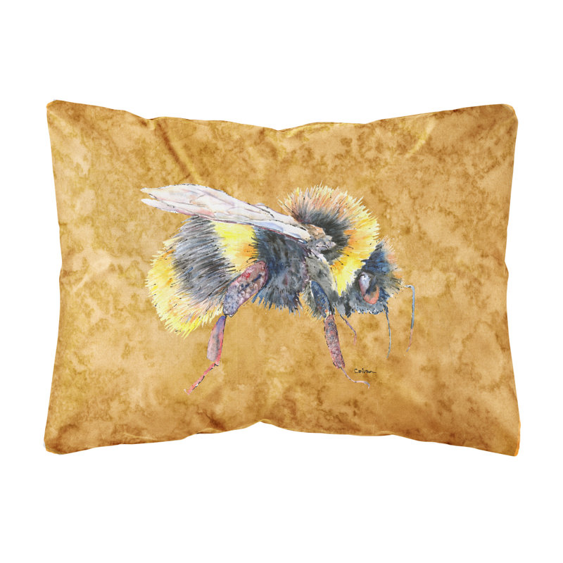 Bee Indoor/Outdoor Rectangular Throw Pillow