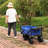 Folding Wagon Garden Shopping Beach Cart (Blue)