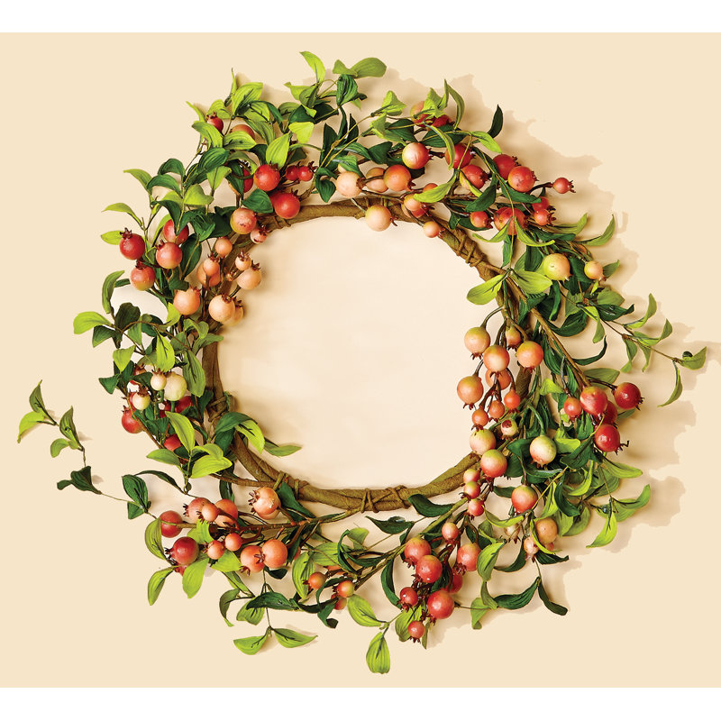Couronne de roses artificielles 20 po