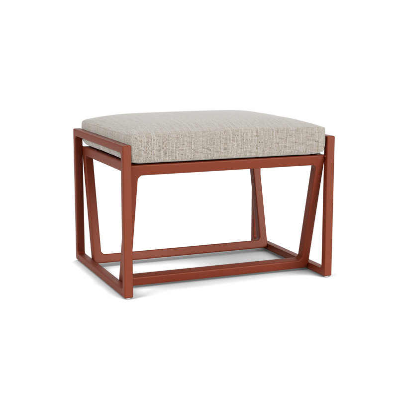 Summit Outdoor Ottoman, Ivory, Friendly Flax